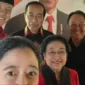 Puan Maharani, Megawati, Pramanda, dan Presiden Joko Widodo berswafoto usai Deklarasi Ganjar Pranowo sebagai bakal calon presiden 2024 dari PDIP, Jumat (21/4) siang. (Foto: Instagram/@ganjar peanowo)