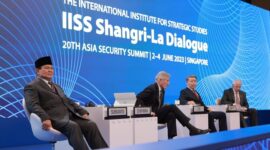 Menteri Pertahanan dalam acara International Institute for Strategic Studies (IISS) Shangri-La Dialogue 2023 di Singapura. (Dok. Tim Media Prabowo Subianto)