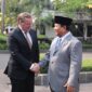 Menteri Pertahanan Prabowo Subianto menerima kunjungan kehormatan Menteri Pertahanan Jerman Boris Pistorius. (Dok. Tim Media Prabowo Subainto)