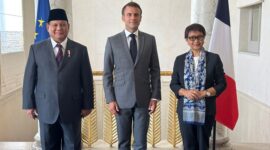 Menteri Pertahanan Prabowo Subianto mengunjungi Istana Élysée dan diterima langsung oleh Presiden Emmanuel Macron. (Dok. Tim Media Prabowo)