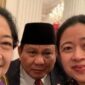 Menhan Prabowo Subianto bersama Ketua Umum PDIP Megawati dan Ketua DPR RI Puan Maharani. (Instagram.com/@puanmaharaniri)