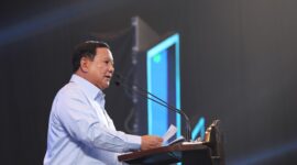 Ketua Umum Partai Gerindra Prabowo Subianto di acara HUT ke-25 Partai Amanat Nasional di Hotel Sultan, Jakarta. (Dok. Tim Media Prabowo Subianto)