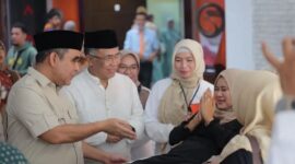 Sekjen Partai Gerindra Ahmad Muzani pada deklarasi dukungan kepada bakal calon presiden Prabowo Subianto di Kota Bandung, Jawa Barat. (Instagram.com/@ahmadmuzani)