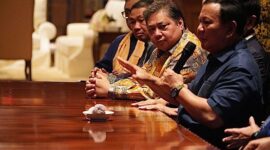 Keluarga besar Koalisi Indonesia Maju menerima Silahturahmi dari Presiden RI ke - 6 Susilo Bambang Yudhoyono bersama Agus Harimurti Yudhoyono. (Dok. TIm Media Prabowo)