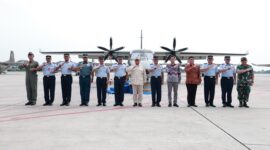 Menteri Pertahahan Prabowo Subianto menyerahkan lima pesawat NC-212i buatan PT Dirgantara Indonesia (PTDI). (Dok. Tim Meida Prabowo Subianto)
