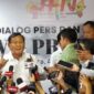 Calon presiden nomor urut 2 Prabowo Subianto, saat menghadiri Dialog Pers dan Capres yang digelar di PWI Pusat, Jakarta, Kamis (4/1/2024). (Dok. PWI Pusat)