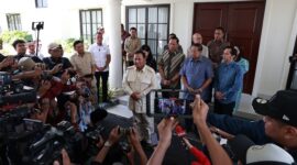 Calon Presiden Prabowo Subianto bersilaturahmi dengan Susilo Bambang Yudhoyono (SBY) di Pacitan, Jawa Timur. (Dok. Tim Media Prabowo)