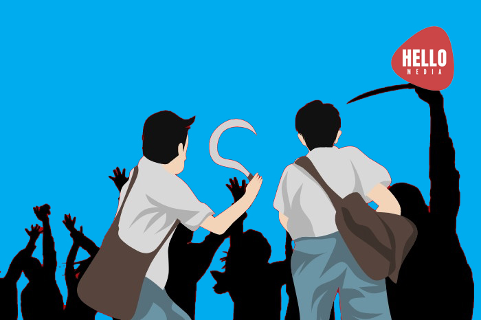 Ilustrasi Tawuran. (Dok. Hello.id/Rifai Azhari)  