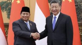 Presiden Prabowo Subianto bersama Presiden Tiongkok Xi Jinping. (Dok. kemhan.go.id)