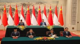 Menteri Kelautan dan Perikanan (KKP) Sakti Wahyu Trenggono melakukan penandatanganan pedoman kerja sama teknis (Technical Cooperation Guidelines/TCG). (Facebook.com @Sakti Wahyu Trenggono)

