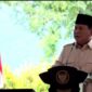 Presiden RI Prabowo Subianto saat meresmikan 37 proyek listrik nasional di 18 provinsi, yang digelar di PLTA, Jatigede, Sumedang, Jawa Barat, Senin (20/1/2025). (Dok. Sekretariat Kabinet RI)