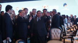 Presiden Prabowo Subianto dalam Resepsi Bisnis Indonesia-Tiongkok 2025 yang berlangsung di Jakarta, Sabtu (24/5/2025). (Dok. Tim Media Prabowo Subianto)