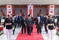 Presiden Prabowo menyampaikan pidato RAPBN 2026 dengan target APBN sehat tanpa defisit. (Dok. Tim Media Prabowo)  