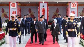 Presiden Prabowo menyampaikan pidato RAPBN 2026 dengan target APBN sehat tanpa defisit. (Dok. Tim Media Prabowo)  