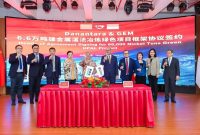 Penandatanganan perjanjian strategis Danantara dan GEM untuk hilirisasi nikel. (Dok. Danantara Indonesia)