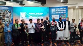 Seminar Nasional dan Rapat Kerja Nasional (Rakernas) dalam rangka memperingati Hari Ulang Tahun (HUT) PPWI ke-18 di Ballroom Hotel Sunlake, Sunter, Jakarta Utara. (Dok. PPWI)